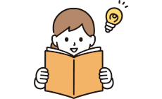 本を読んで納得する女性のイラスト