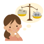 相続放棄を悩む女性のイラスト